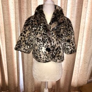 XXI Leopard Print Cropped Jacket (Size Medium)